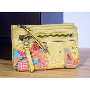 Embroidered Butterfly Fossil Wallet